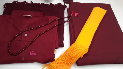Tibetan Buddhist Lama Dress Set, Monastry Style Monk Robe, Buddhist Meditation Dress,Monk Costumes,Temple clothing,Tibetan Spiritual fabric