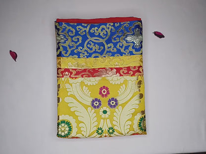 Handmade Multi-Color Tibetan Buddhist Ashtamangala Budha Silk Brocade Tibetan Altar/Shrine Table Cloth,Zen Buddhist Tibetan Table Runner