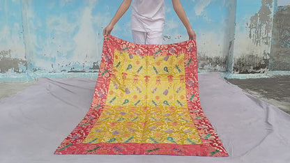 Handmade Multi-Color Tibetan Buddhist Ashtamangala Budha Silk Brocade Tibetan Altar/Shrine Table Cloth,Zen Buddhist Tibetan Table Runner