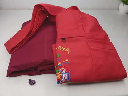 Theraveda Organic Cotton Authentic Buddhist Monk Monastic Robe and Color-Matching Bag Set,Kasaya Monastic Essential Kit,Monks Carrying Combo
