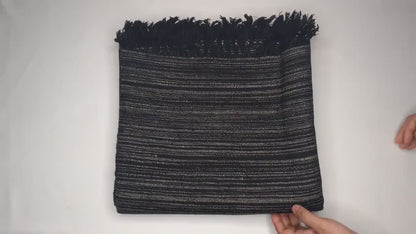 KALI X-Large Thick Black Handwoven Pure Himalayan Yak Wool Blanket,Yak Meditation Shawl,Tibetan Yak Wool Blanket,Ethnic Indian Yoga Yak Wrap